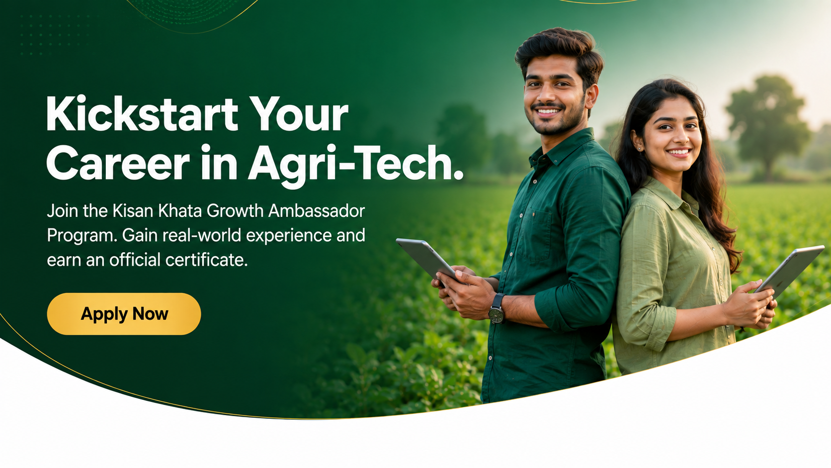 Kisan Khata Internship Banner